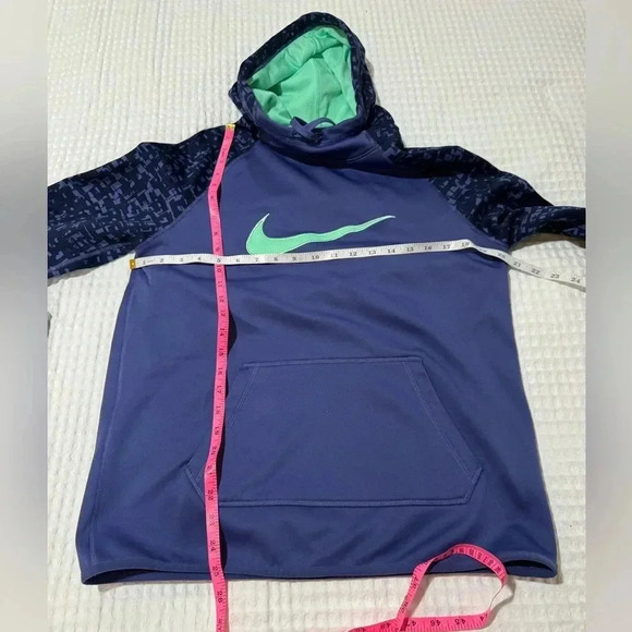 Nike Hoodie Womens Meduim Purple Center Swoosh Dri Fit Pullover Sweatshirt - Picture 5 of 5